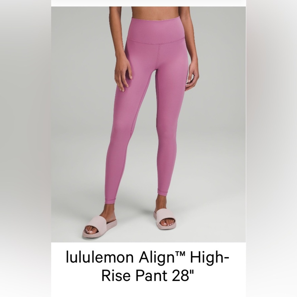 EUC-Lululemon align legging in 28in- Sz 2 in color velvet dust